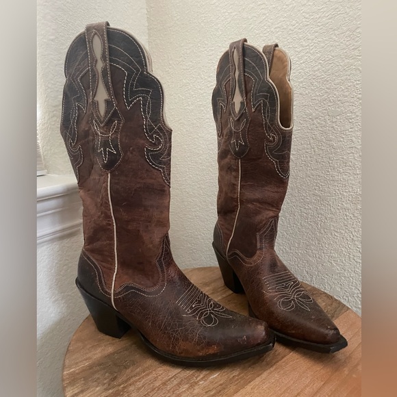 Shoes - J.B. Dillion Leather Cowboy Boots 7.5
